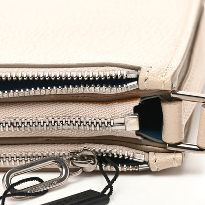 Burberry Grainy Goatskin Penhurst D-Ring Triple Zip Crossbody Bag Beige 13 of 13