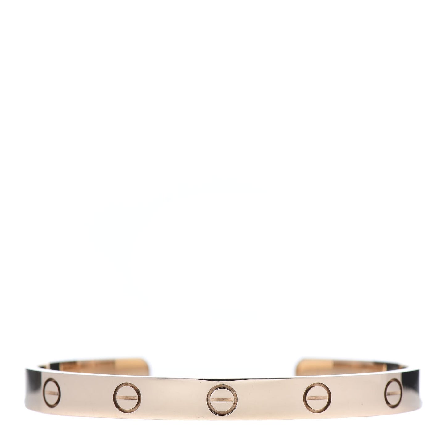 18K Pink Gold LOVE Cuff Bracelet 17