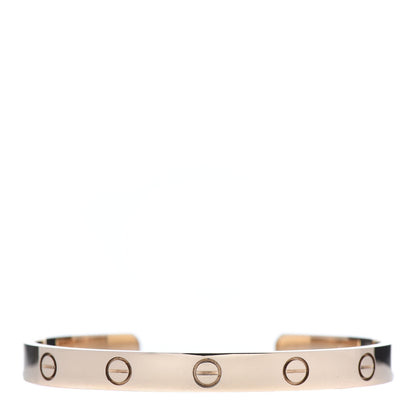 Cartier 18K Pink Gold LOVE Cuff Bracelet 17 1 of 4