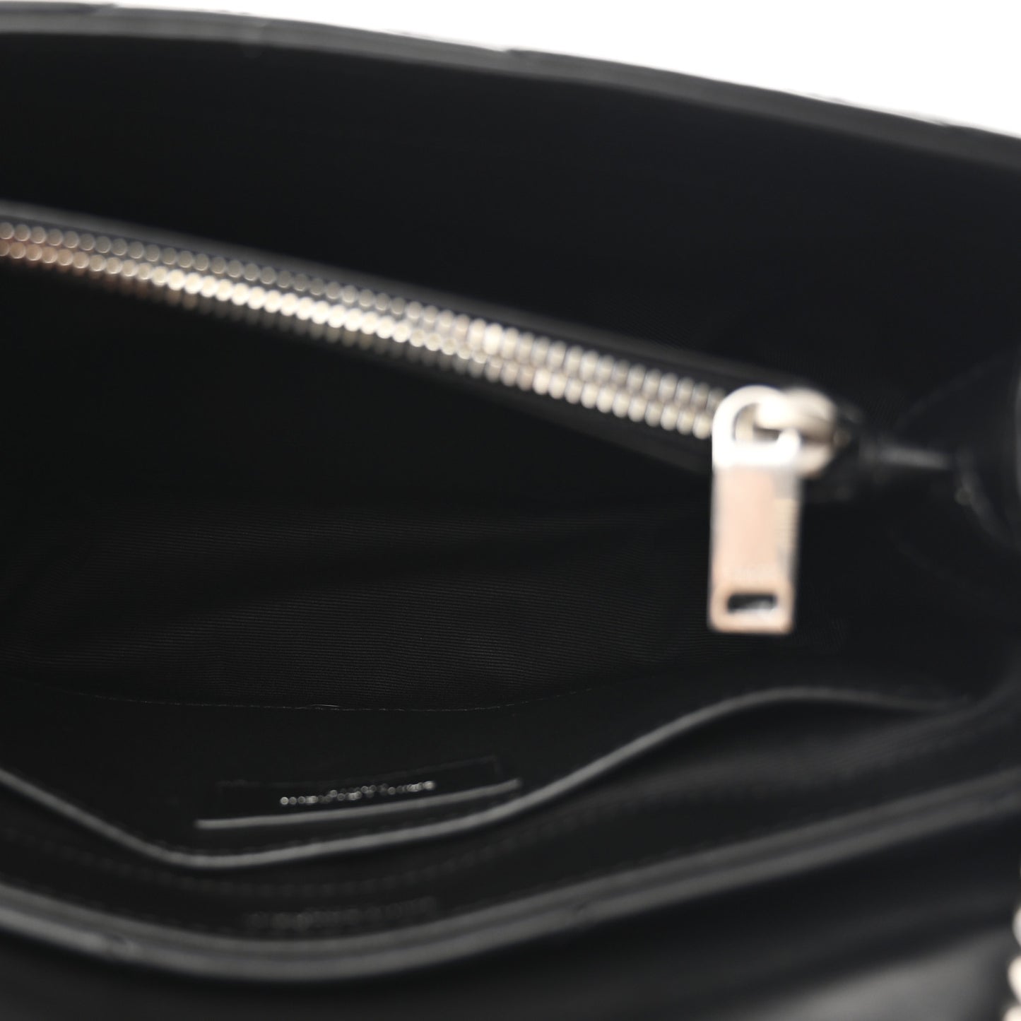 Calfskin Y Quilted Monogram Small Loulou Chain Satchel Black