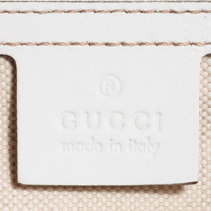 Gucci Monogram Selleria Calfskin Vintage Web Medium Boston Beige Blue Mystic White 6 of 7