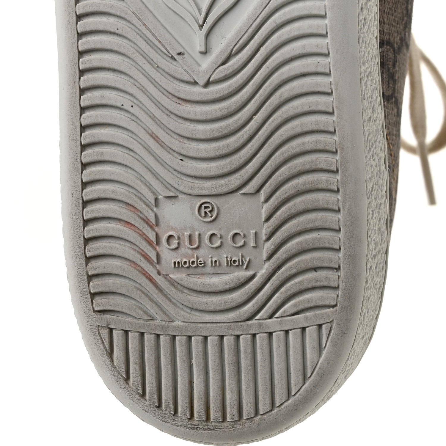 Gucci GG Supreme Monogram Fake/Not Womens Ace Sneakers 38 Beige New Shamarock Brown Sugar 8 of 10