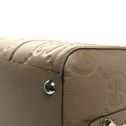 Gucci Piuma Calfskin Jumbo GG Embossed Large Duffle Bag Good Taupe 12 of 12