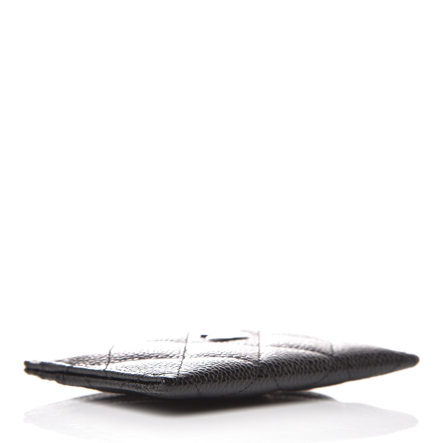 Caviar Quilted Card Holder Black
