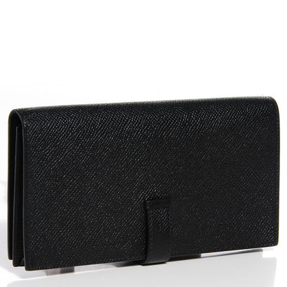 Hermes Epsom Bearn Gusset Wallet Black 2 of 9