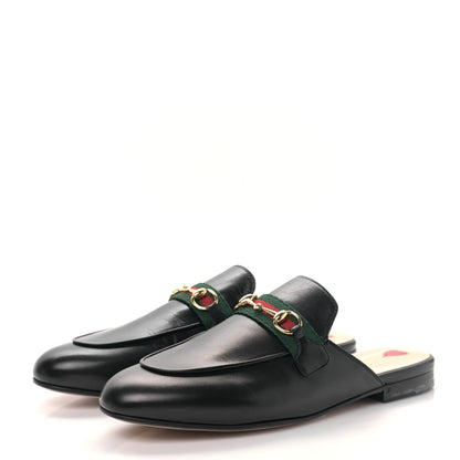 Gucci Malaga Kid Web Womens Princetown Slippers 39.5 Black 3 of 8