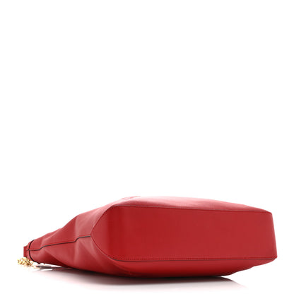 Gucci Apollo Calfskin GG Dadini Embroidered Chain Hobo Hibiscus Red 4 of 11