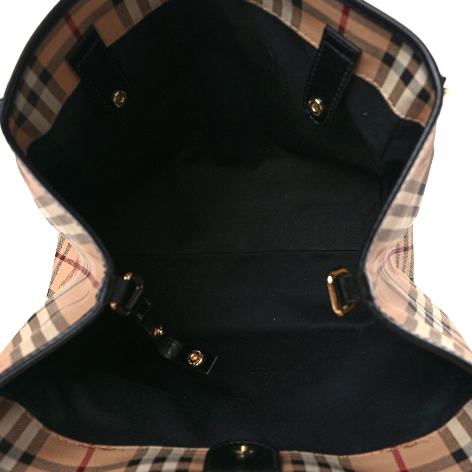 Burberry Haymarket Check Small Canterbury Tote Black 5 of 6