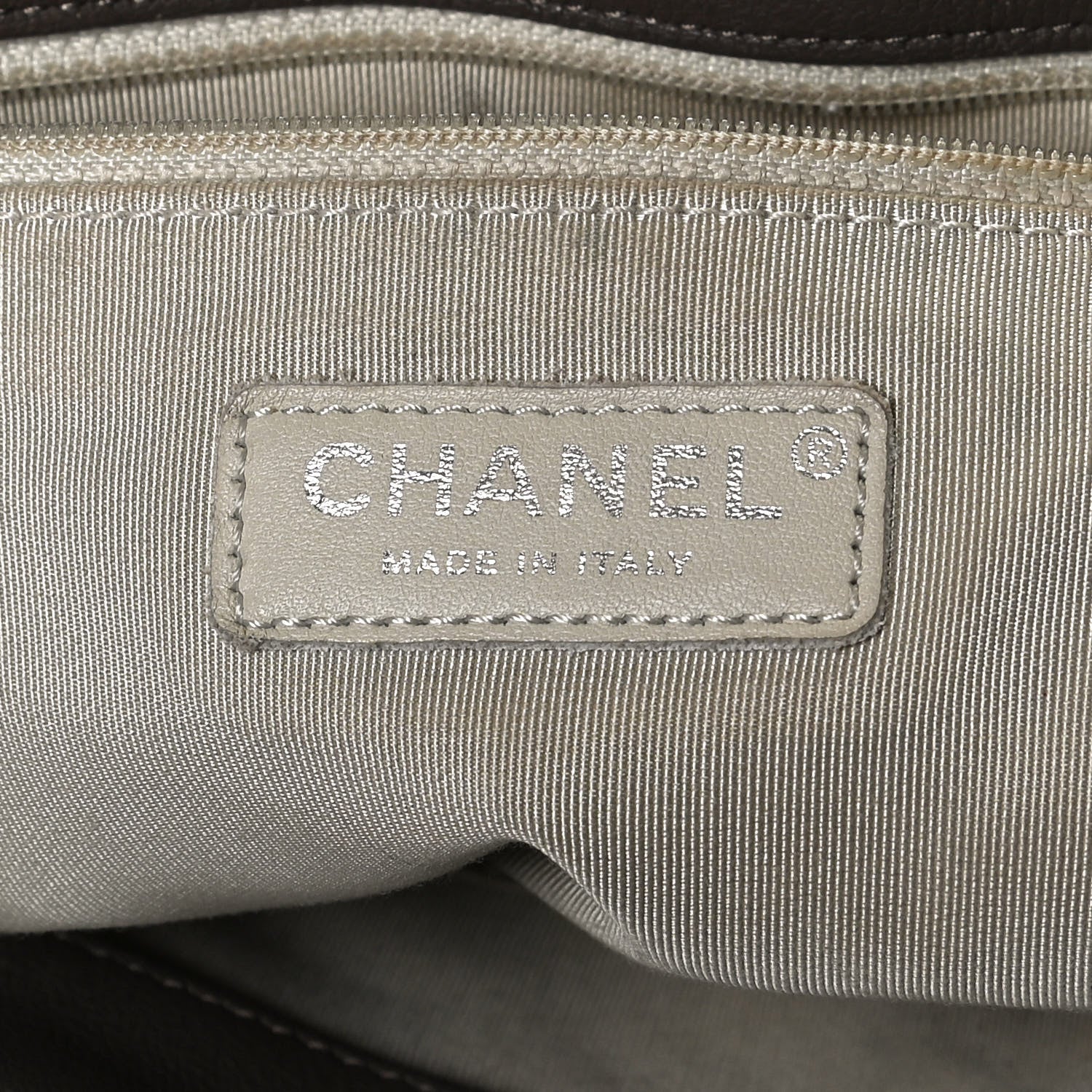 Chanel Washed Lambskin Quilted Chain Around Maxi Flap Taupe 6 of 13