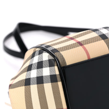 Burberry Nova Check Top Handle Tote Black 8 of 17