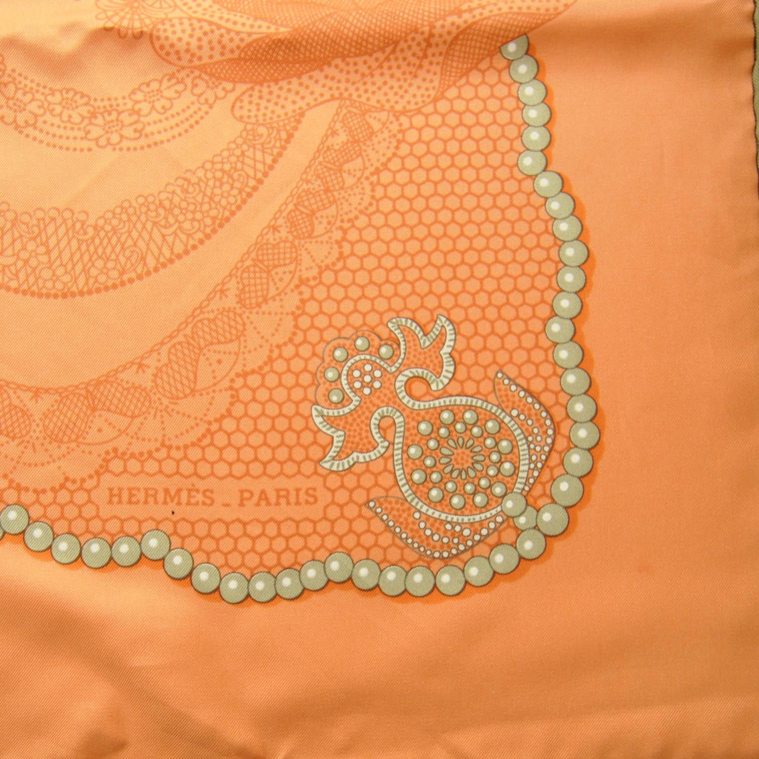 Hermes Silk Doigts de Fee Scarf 90 Orange 4 of 7