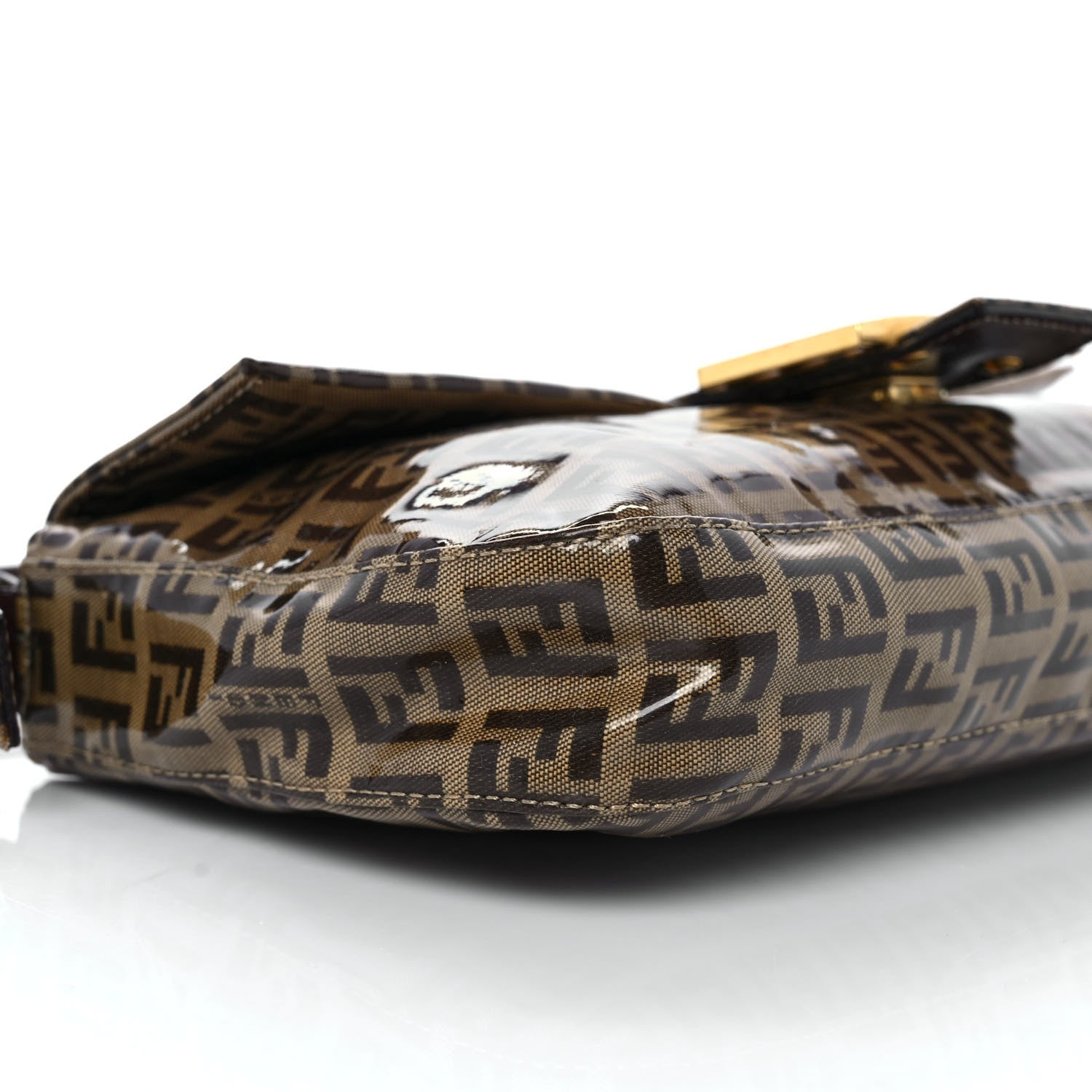 Fendi Vinyl Zucchino Baguette Tobacco 7 of 8