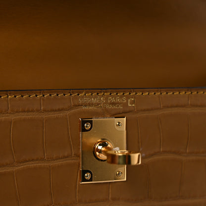 Hermes Matte Alligator Mini Kelly Sellier 20 Kraft 6 of 9