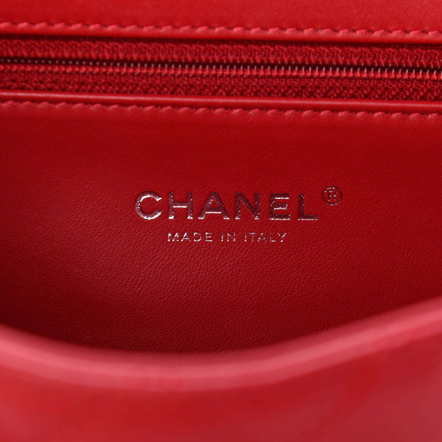 Chanel Calfskin Quilted Medium CC Filigree Flap Red 6 of 9