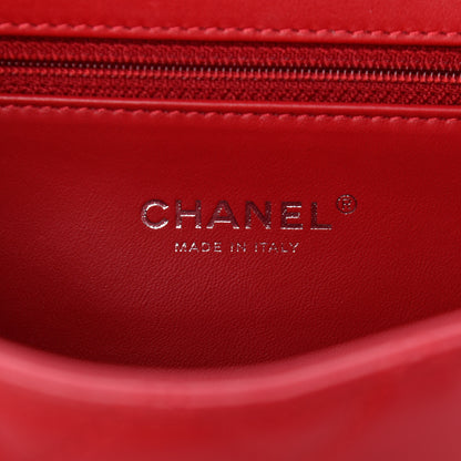Chanel Calfskin Quilted Medium CC Filigree Flap Red 6 of 9