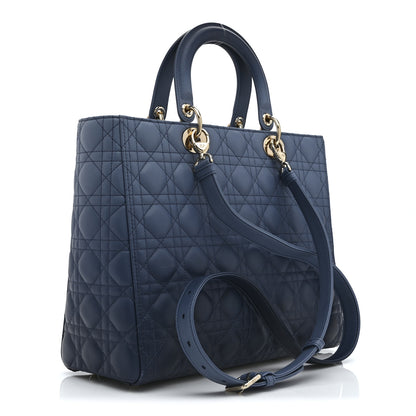 Christian Dior Lambskin Cannage Gradient Large Lady Dior Blue 3 of 13