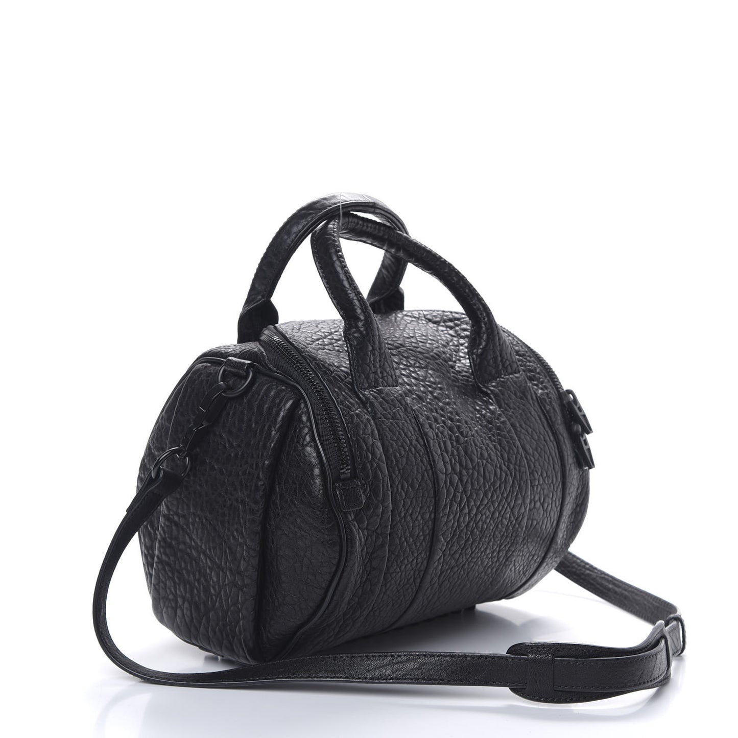 Pebbled Lambskin Rockie Black Matte Black Hardware