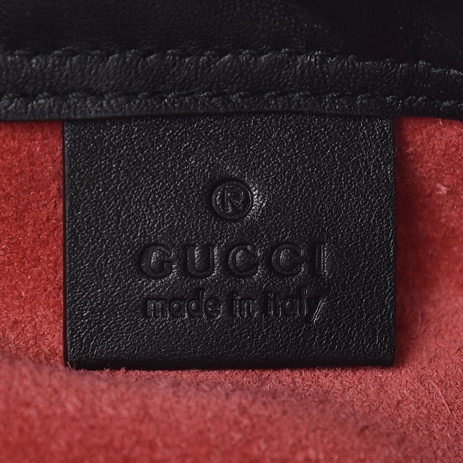Gucci Calfskin Coco Capitan Logo Drawstring Backpack Hibiscus Red 8 of 9