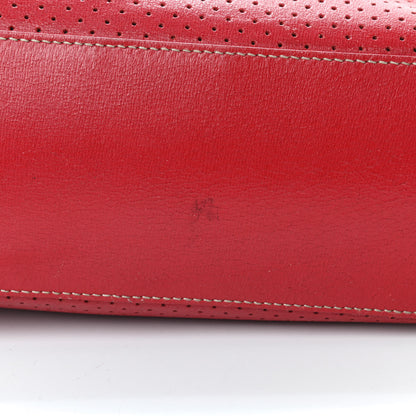 Prada Vitello Drive Perforated Perforated Tote Fuoco 12 of 12