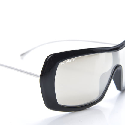 Chanel Acetate Metal Shield Sunglasses 71336 Black 7 of 8