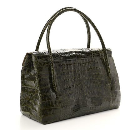 Nancy Gonzalez Crocodile Double Handle Satchel Green 2 of 12