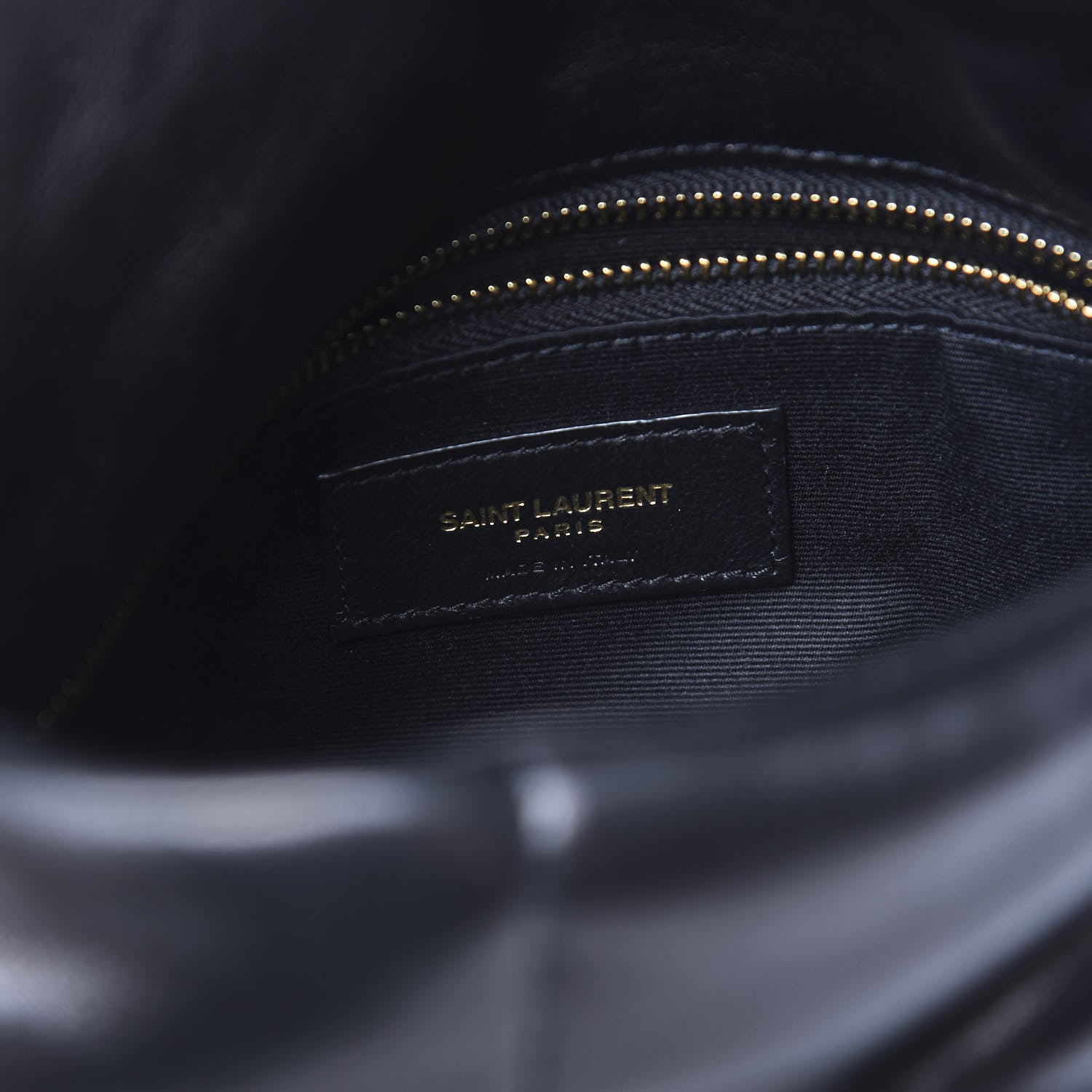 Saint Laurent Lambskin Quilted Small Loulou Puffer Monogram Chain Satchel Black 5 of 9