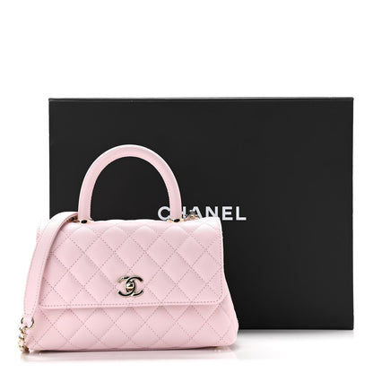 Chanel Caviar Quilted Mini Coco Handle Flap Light Pink 11 of 11