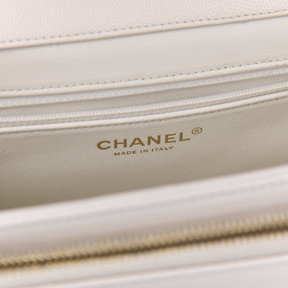 Chanel Caviar Quilted Large Business Affinity Flap White 8 of 11