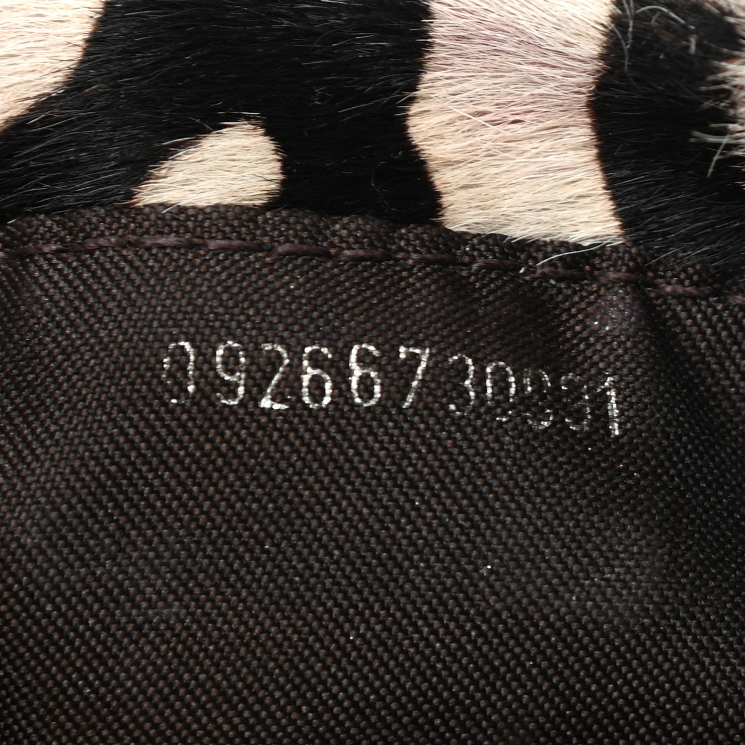 Fendi Calf Hair Leopard Print Croissant White Brown 6 of 6