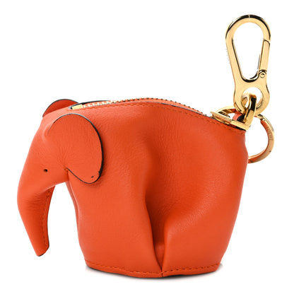 Loewe Calfskin Elephant Charm Orange 1 of 6
