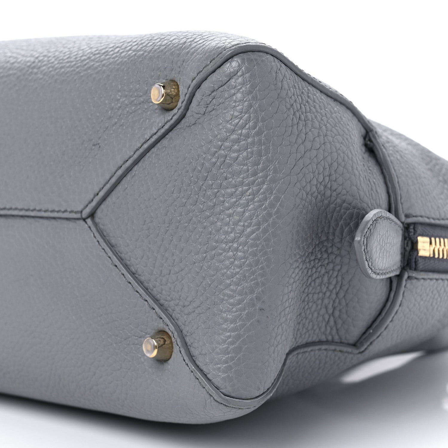 Burberry London Grainy Calfskin Small Greenwood Bowling Bag Storm Grey 8 of 8