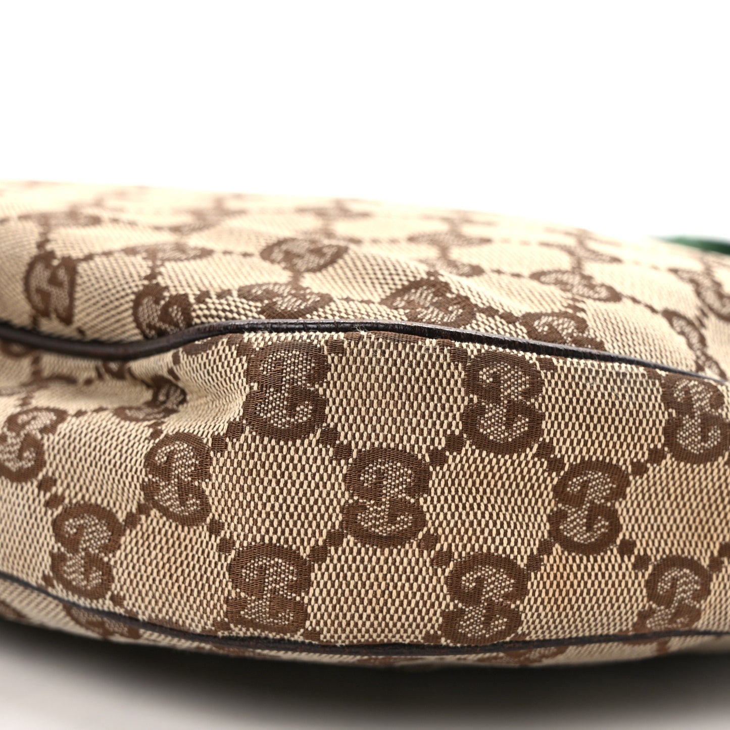 Monogram Web Medium Half Moon Hobo Dark Brown