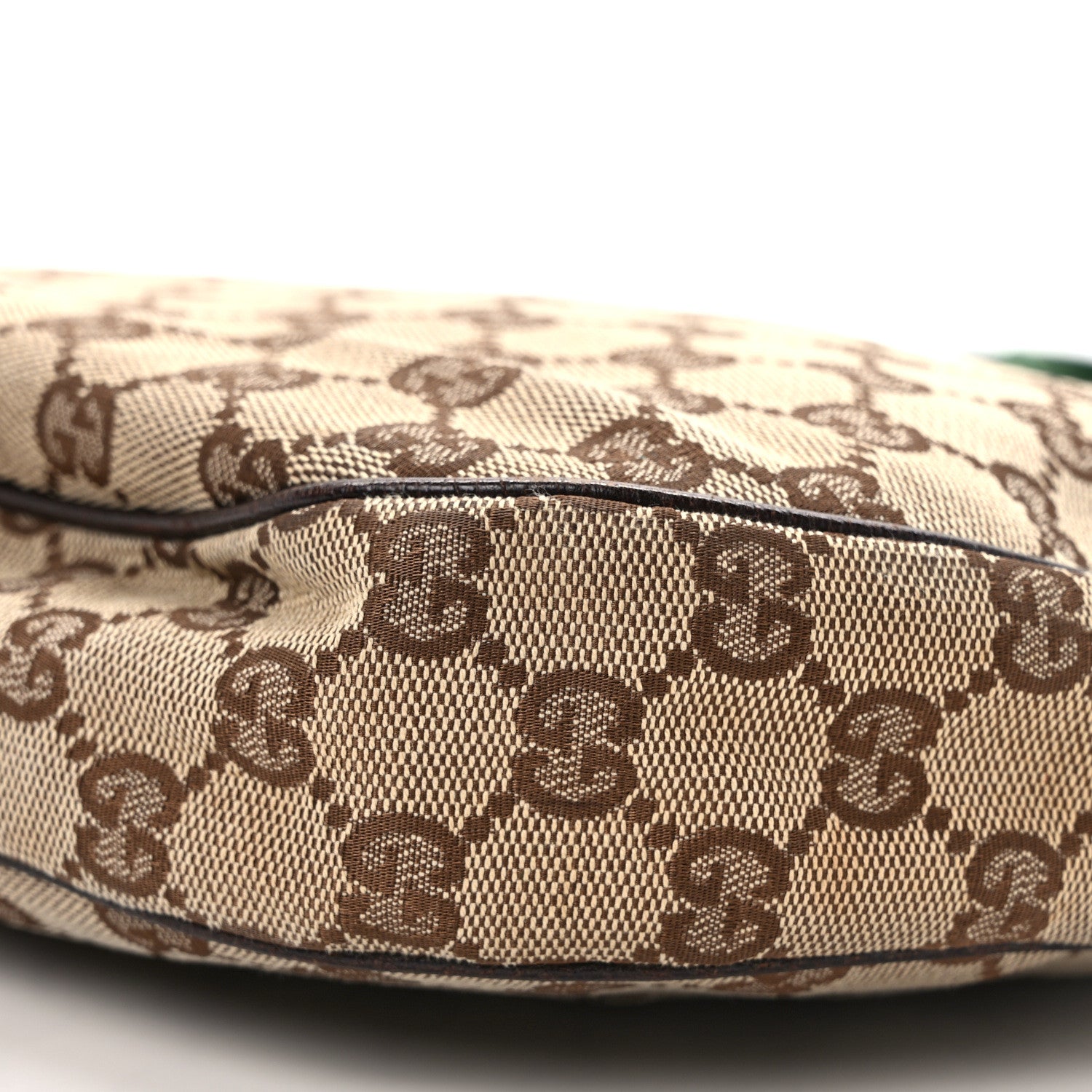 Gucci Monogram Web Medium Half Moon Hobo Dark Brown 10 of 16