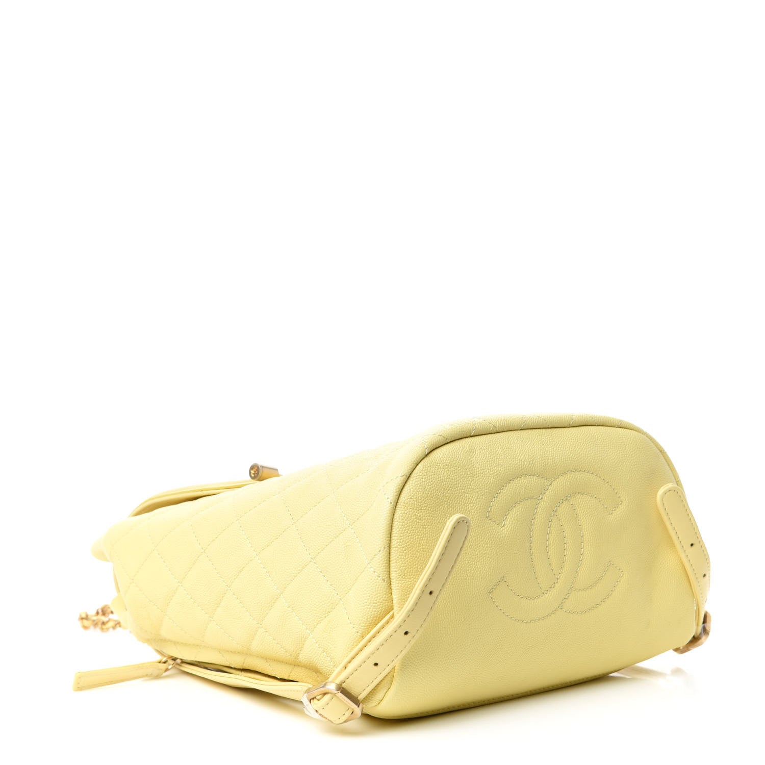 Chanel Caviar Quilted Filigree Backpack Yellow 3 of 8