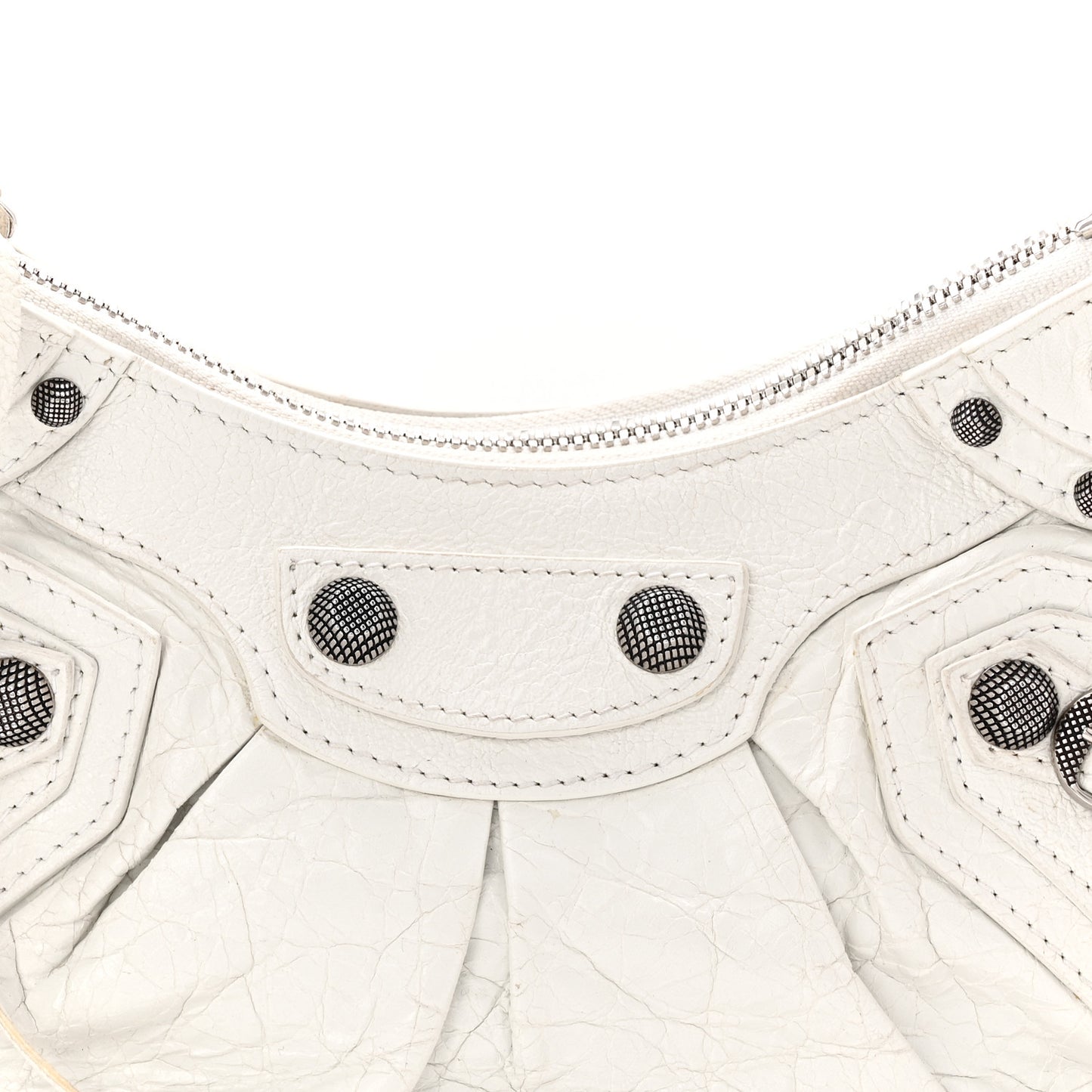 Agneau Arena Le Cagole Shoulder Bag XS Optic White