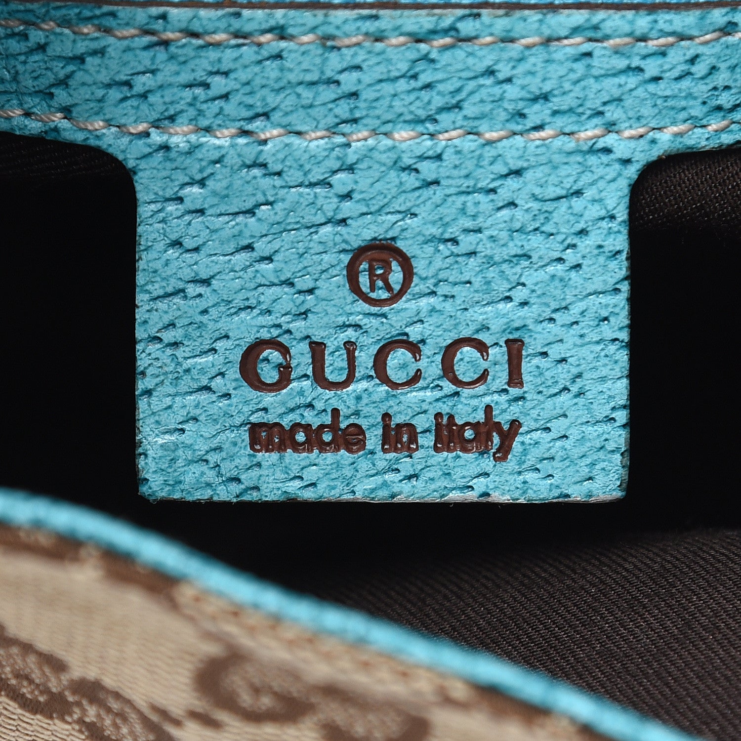 Gucci Monogram Mini Piston Lock Jackie O Hobo Blue 6 of 11