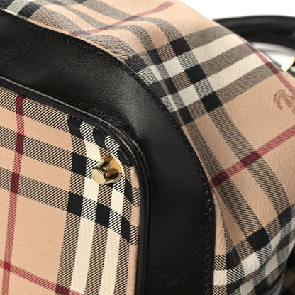 Burberry Haymarket Check Medium Golderton Tote Chocolate 9 of 11