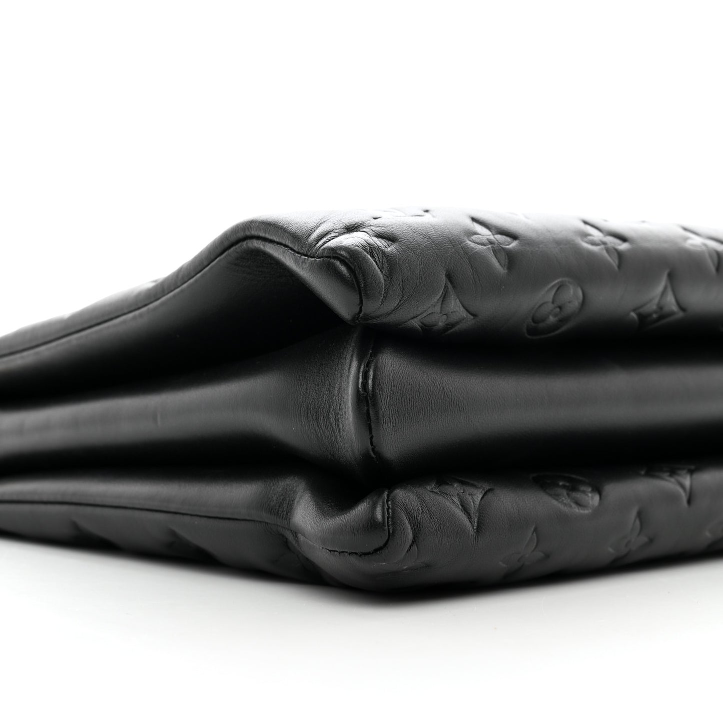 Lambskin Embossed Monogram Coussin MM Black
