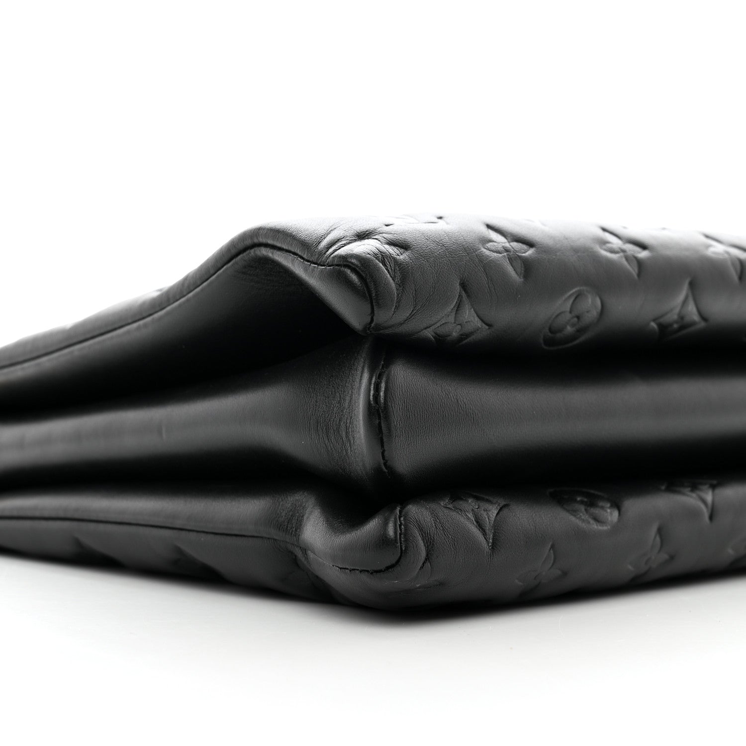Louis Vuitton Lambskin Embossed Monogram Coussin MM Black 10 of 11