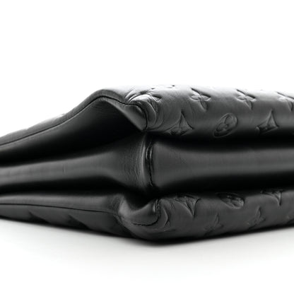 Louis Vuitton Lambskin Embossed Monogram Coussin MM Black 10 of 11