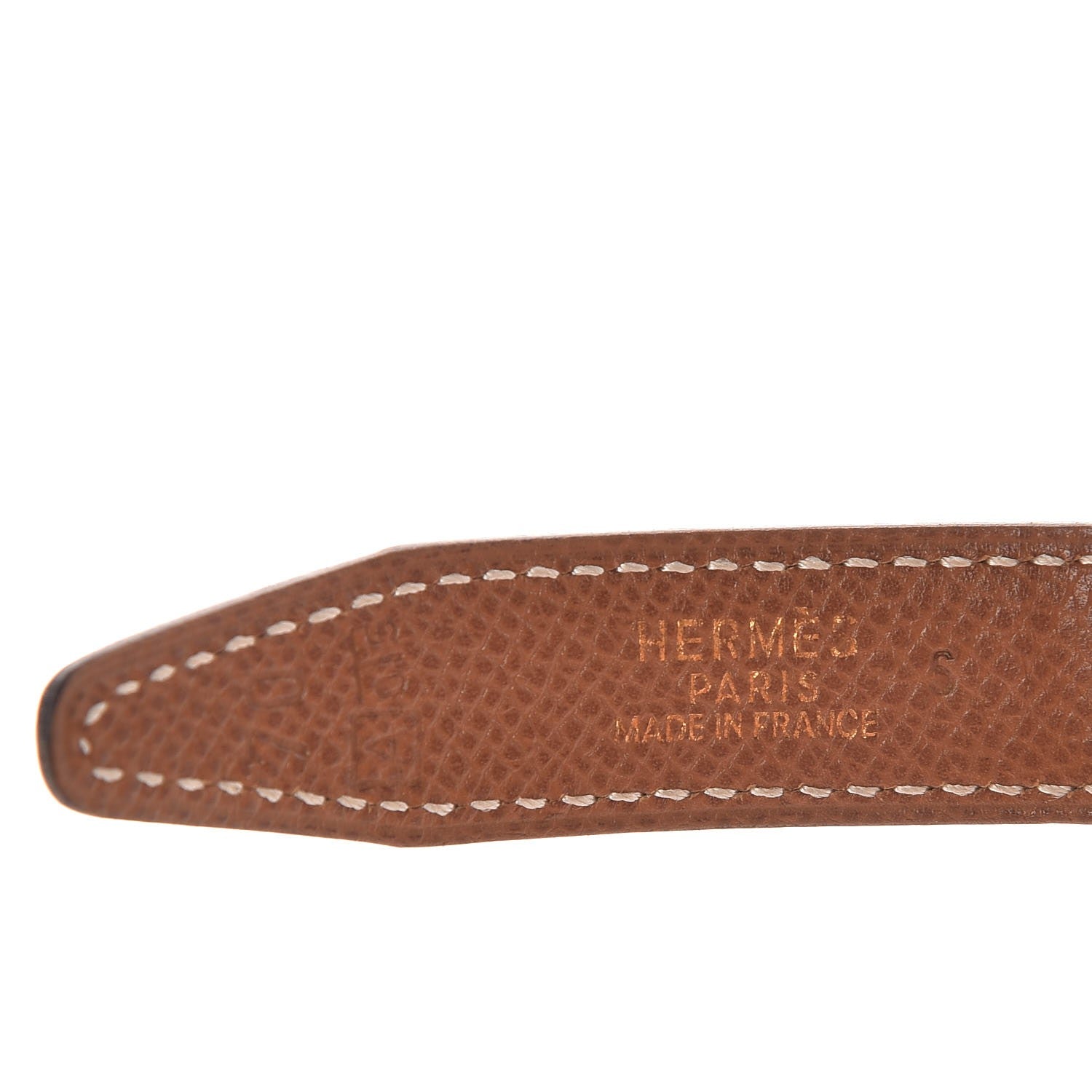 Hermes Courchevel 18mm H Belt 70 Gold Chocolate 5 of 7