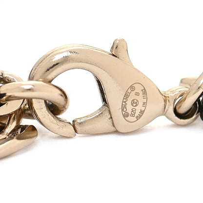 Chanel Metal Lambskin Crystal Sergeant Chanel Bracelet Gold 4 of 6