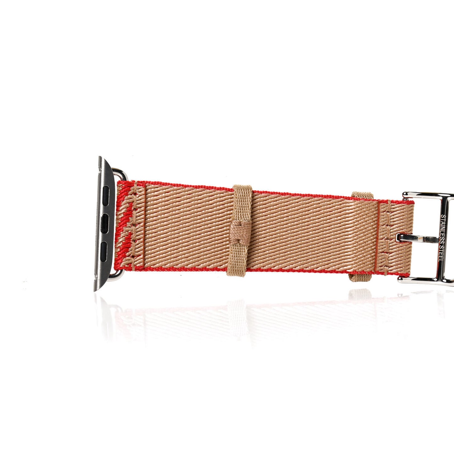 Nylon Weave 44mm Sangle Jumping Apple Watch Single Tour Band Kraft Rouge De Coeur