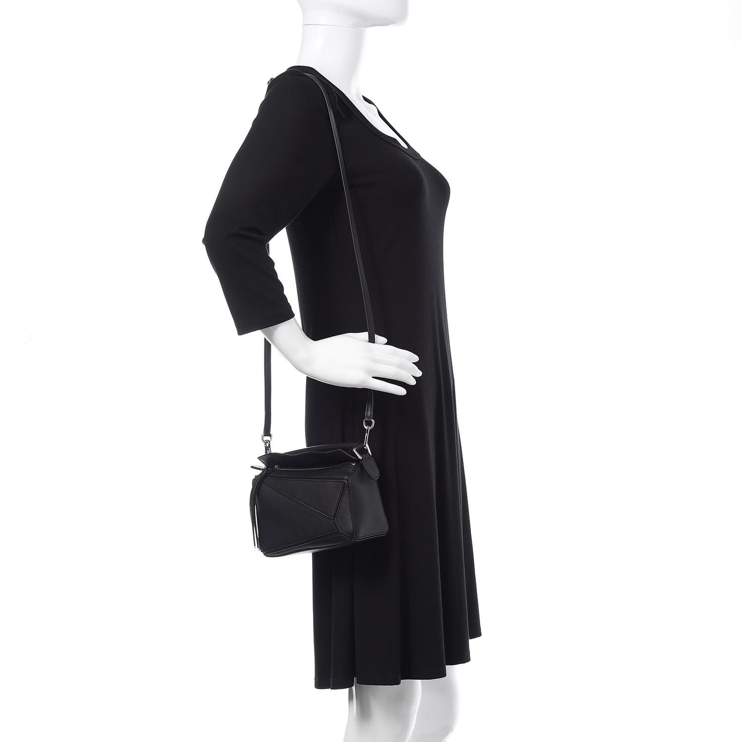 Calfskin Mini Puzzle Bag Black