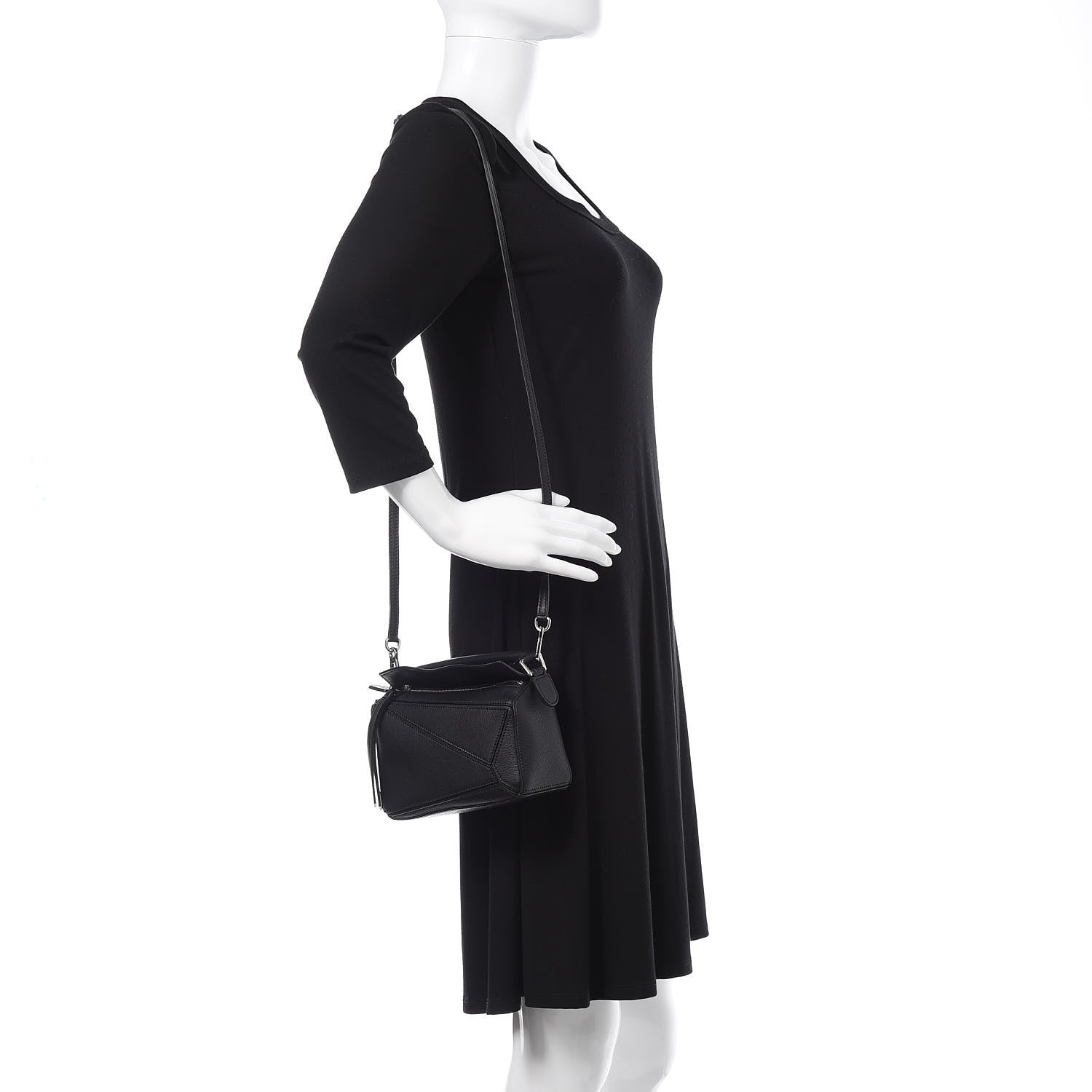 Loewe Calfskin Mini Puzzle Bag Black 2 of 10
