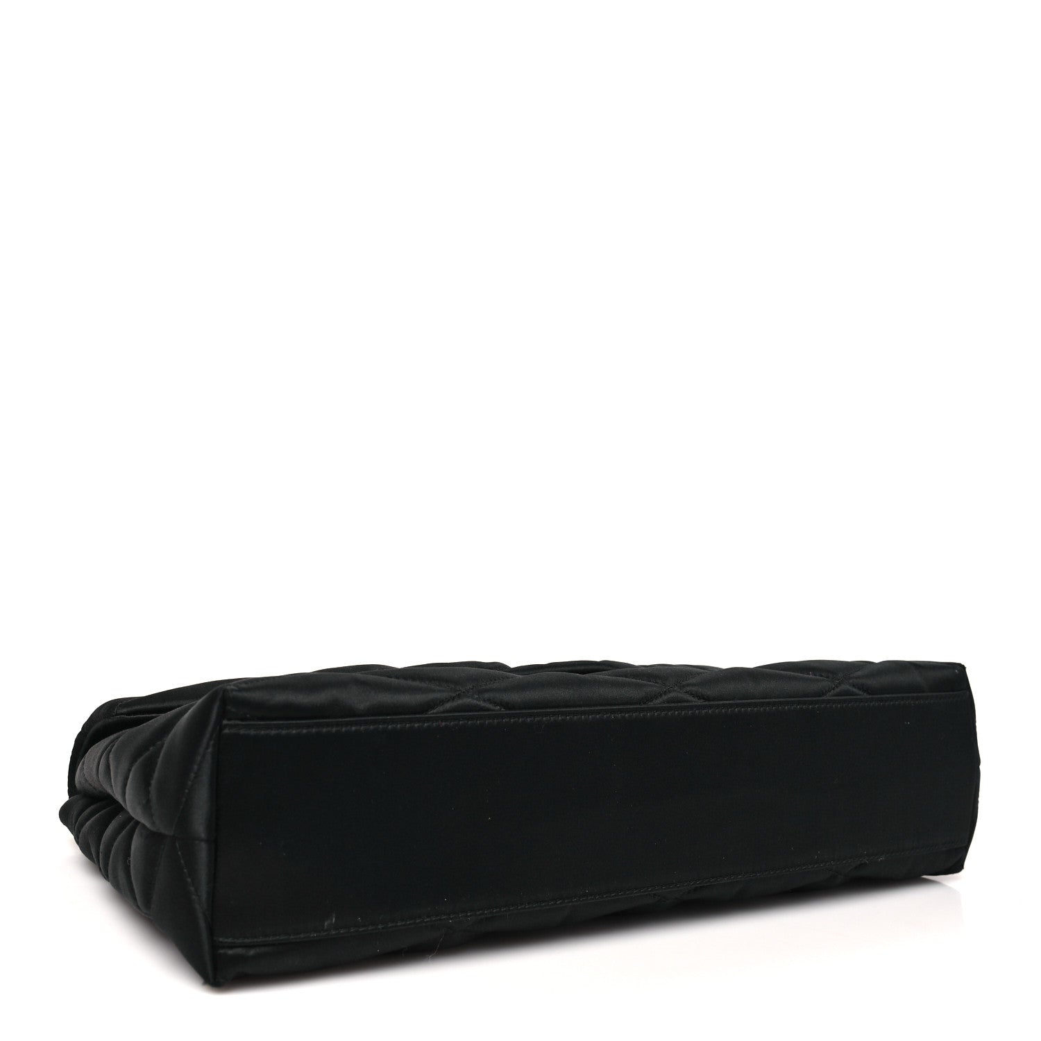 Saint Laurent Satin Quilted Sade Puffer Envelope Clutch Black 4 of 10