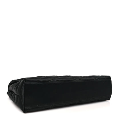 Saint Laurent Satin Quilted Sade Puffer Envelope Clutch Black 4 of 10