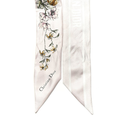Christian Dior Silk Twill D-Floral Mitzah Scarf Pink 2 of 4