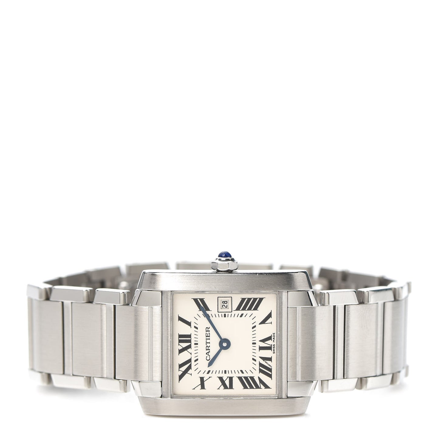 Stainless Steel 25mm Tank Francaise Quartz Watch