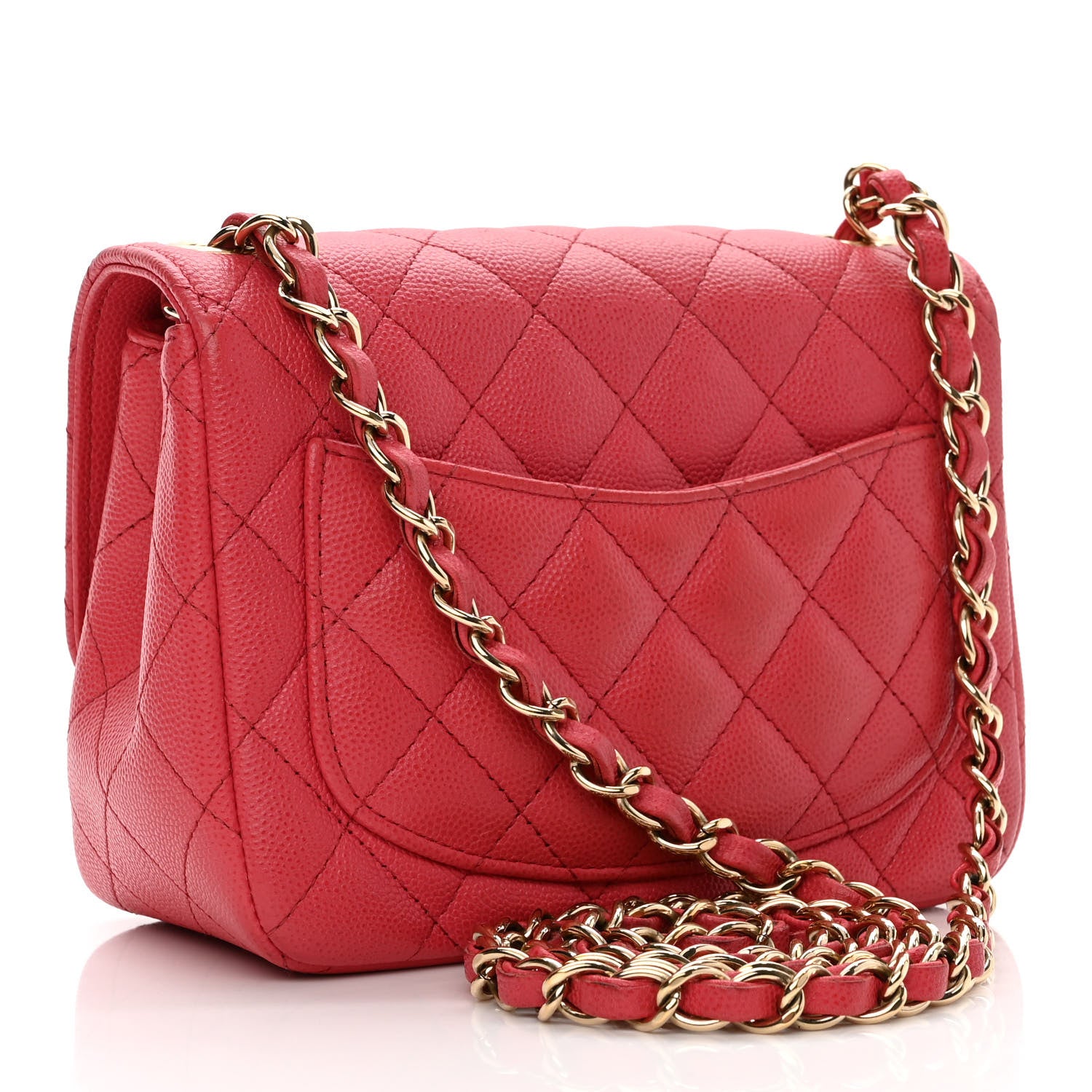 Chanel Caviar Quilted Mini Square Flap Pink 3 of 12